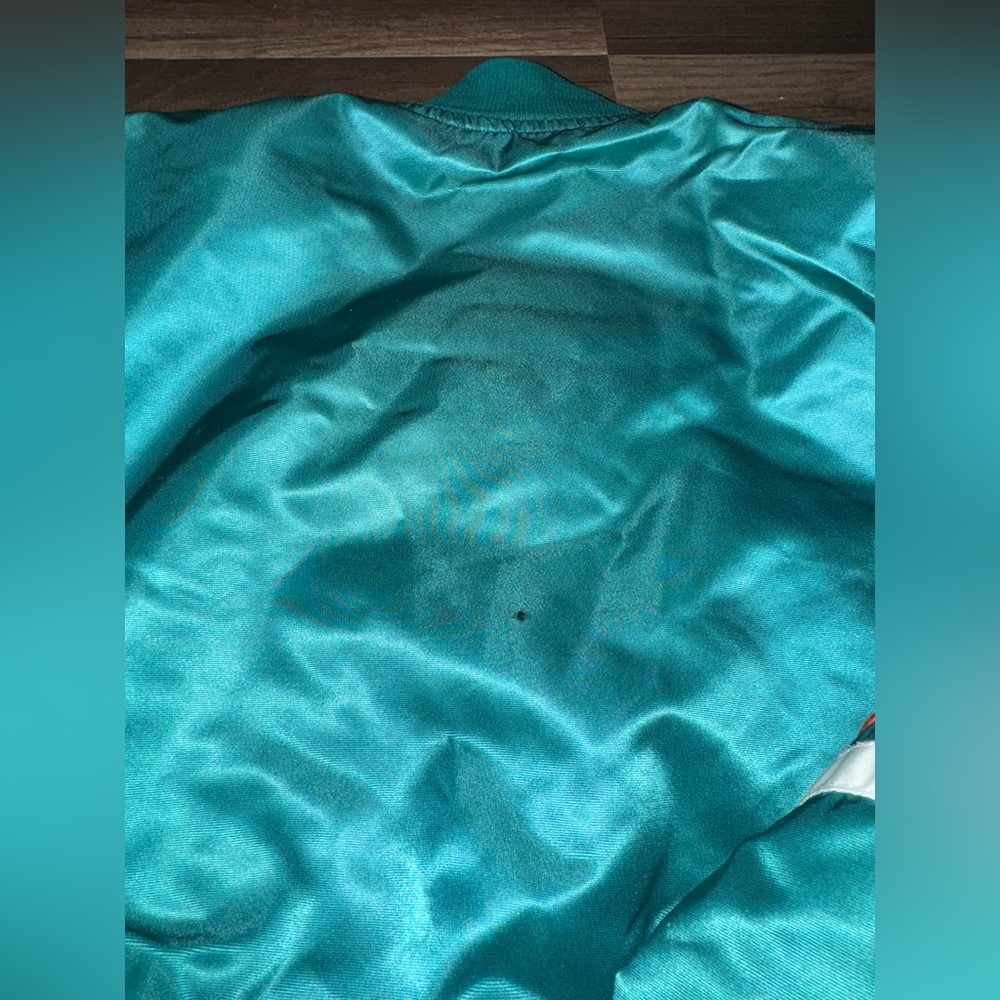 Vintage Starter Miami Dolphins Satin Bomber - Picture 4 of 5